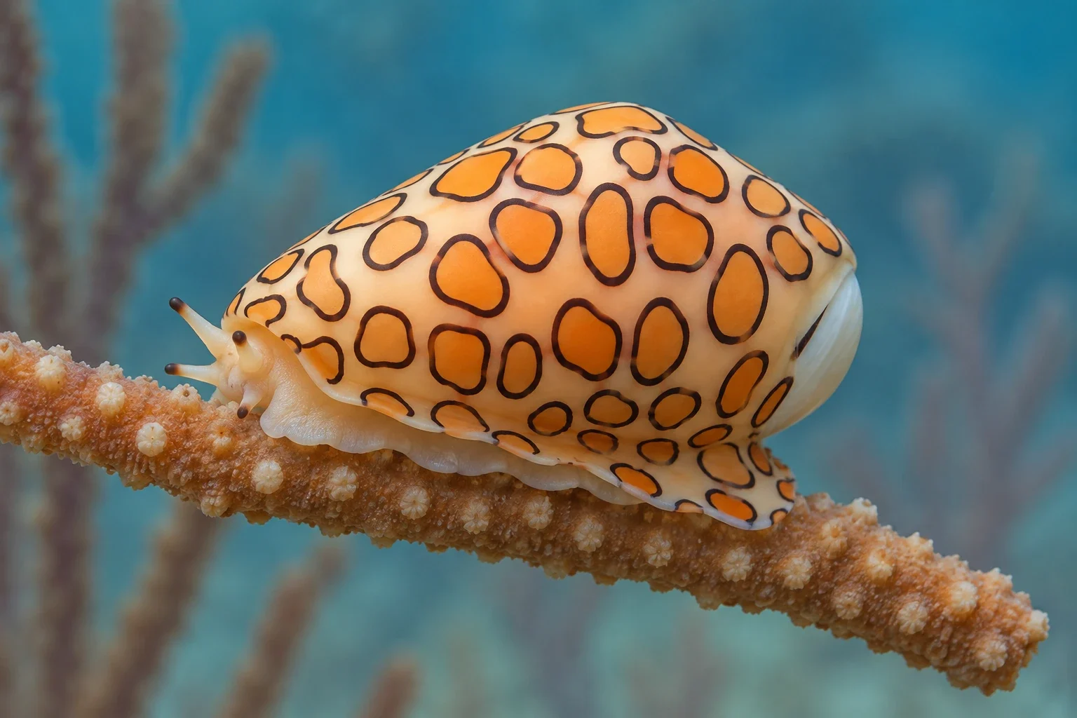 Modern AI interpretation of patterned snail mantle.