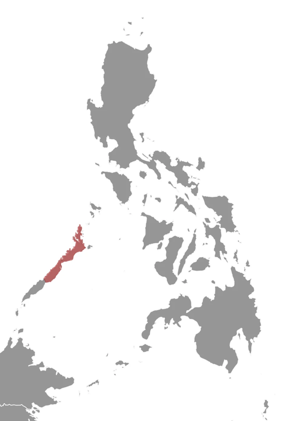 Distribution of Sundasciurus juvencus. Red - Extant (resident).