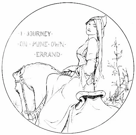 Batten’s Rhiannon riding her white horse, 1895
