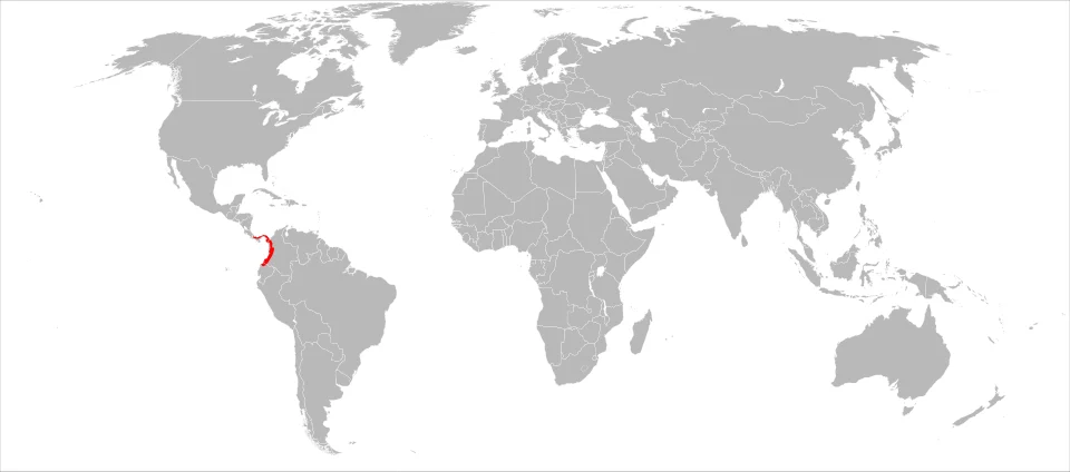 Habitat map of the Western Dwarf Squirrel Microsciurus mimulus
