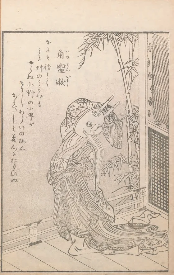 Tsunohanzō, named plate by Toriyama Sekien
