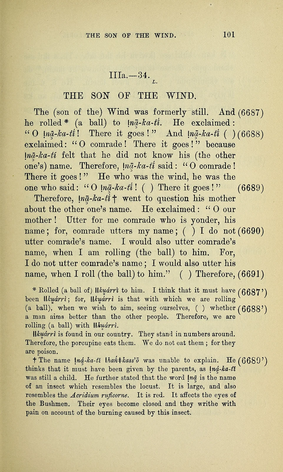 The Son of the Wind, page101, historical printed text witness; documentary source-page facsimile