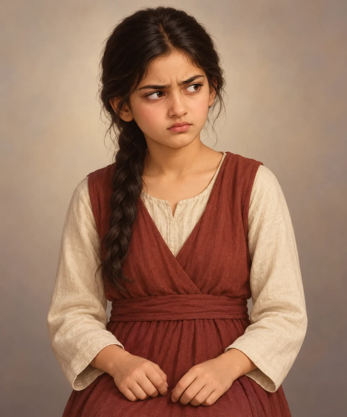 Interpretive portrait of Beansie in Steel’s Punjab Tale