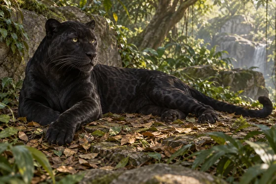 Imagined Bagheera reclines during his warning about the hostile Council.