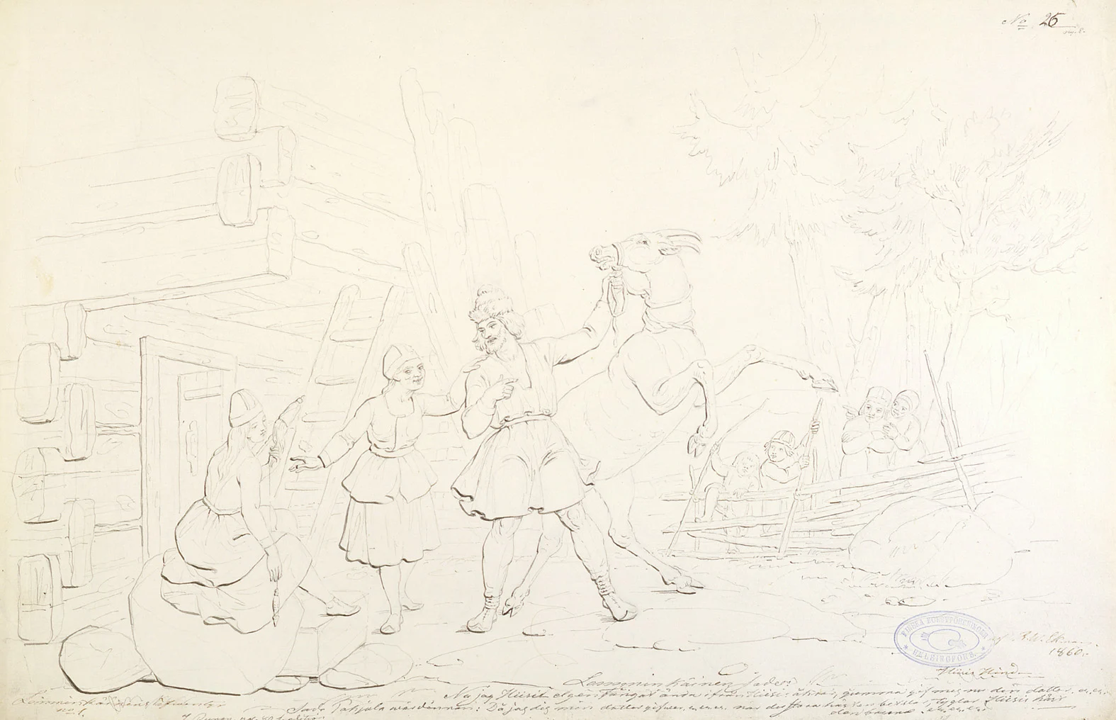 Hiisi’s elk in Robert Wilhelm Ekman’s Lemminkäinen ja Hiiden hirvi (1860)