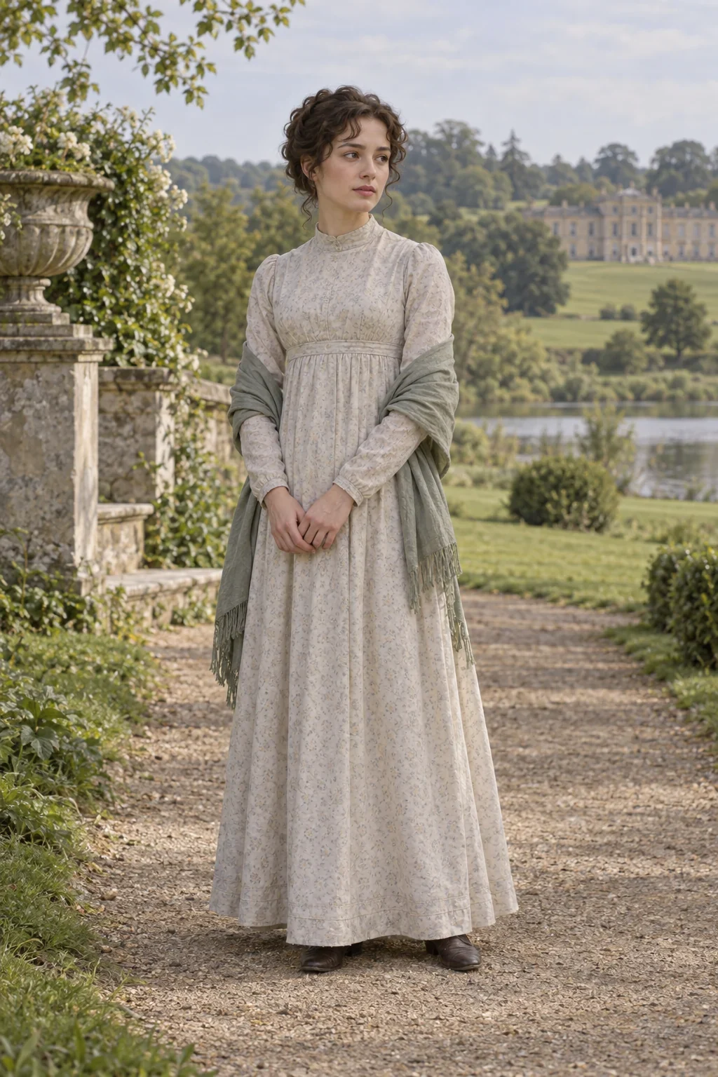 Imagined Elizabeth Bennet in a quiet original-novel portrait.