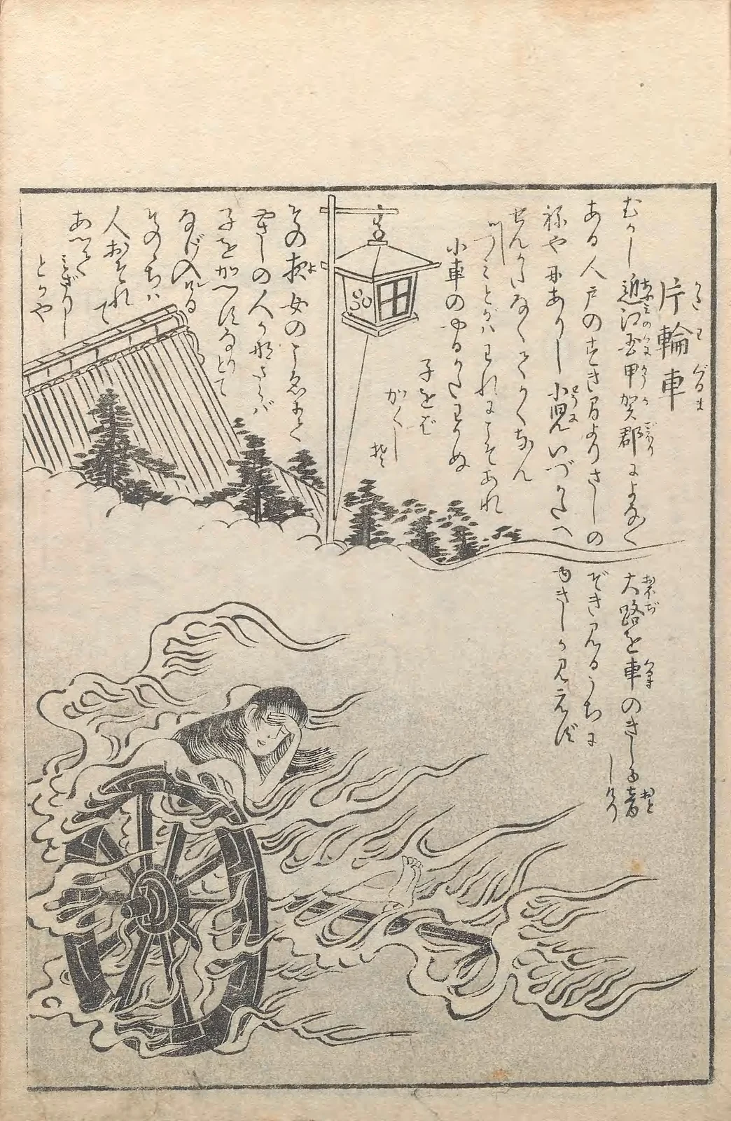 Katawaguruma, named plate by Toriyama Sekien