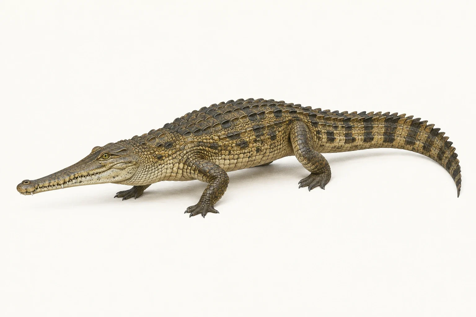 Freshwater crocodile - AI-generated scientific interpretation.