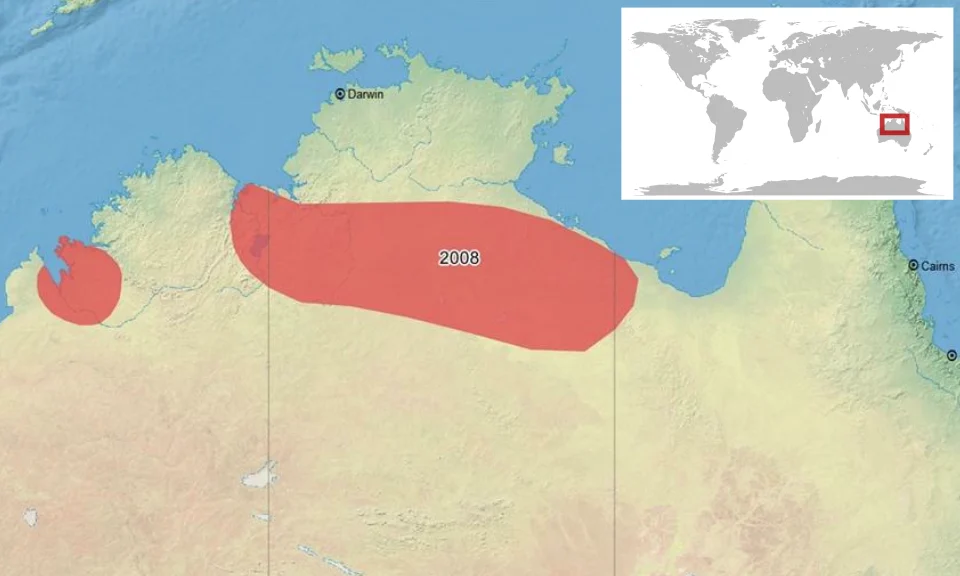 geographic distribution of Litoria cryptotis