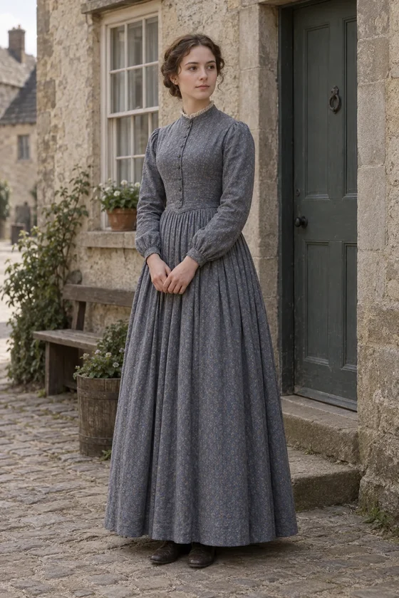 Imagined Elizabeth-Jane Newson in a quiet original-novel portrait.