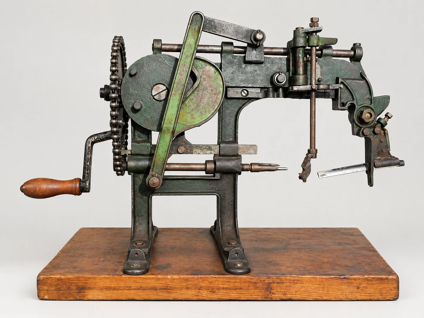 Mechanical apple corers and peelers.