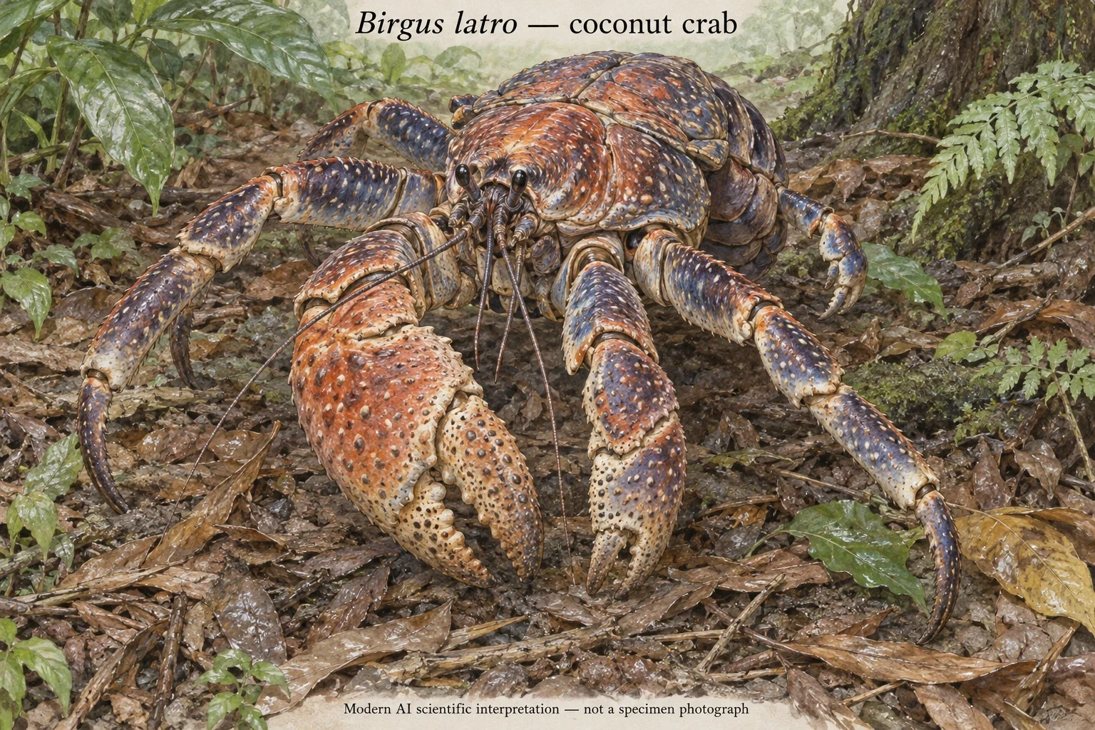 AI adult coconut crab.