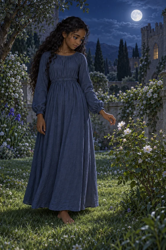 Nycteris in an independently reconstructed, fully clothed literary character study.