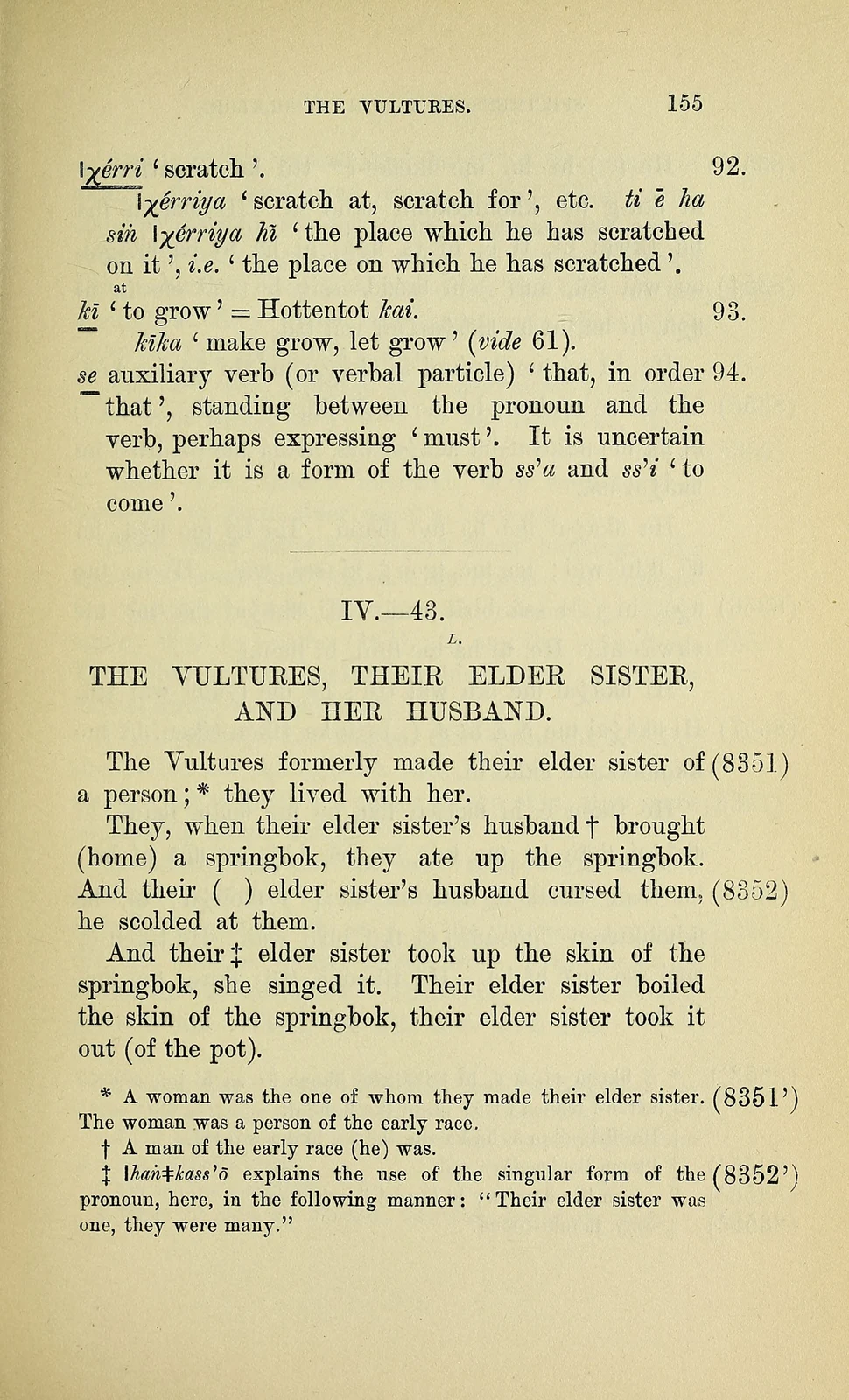 The Two Vulture Sisters, page155, historical printed text witness; documentary source-page facsimile