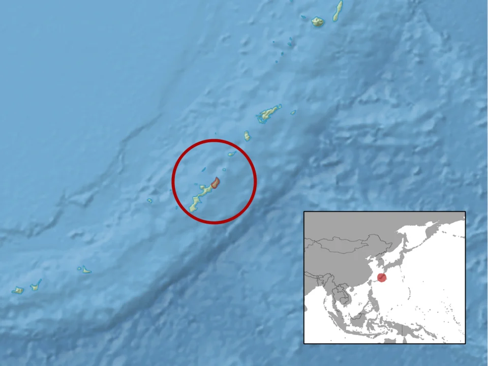 geographic distribution of Tokudaia muenninki