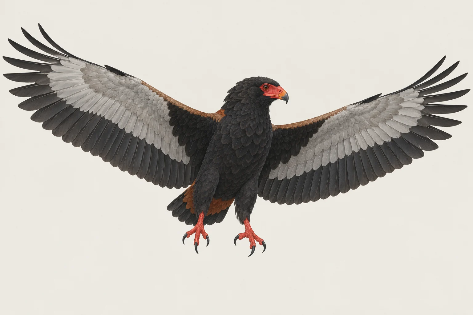 Bateleur eagle.