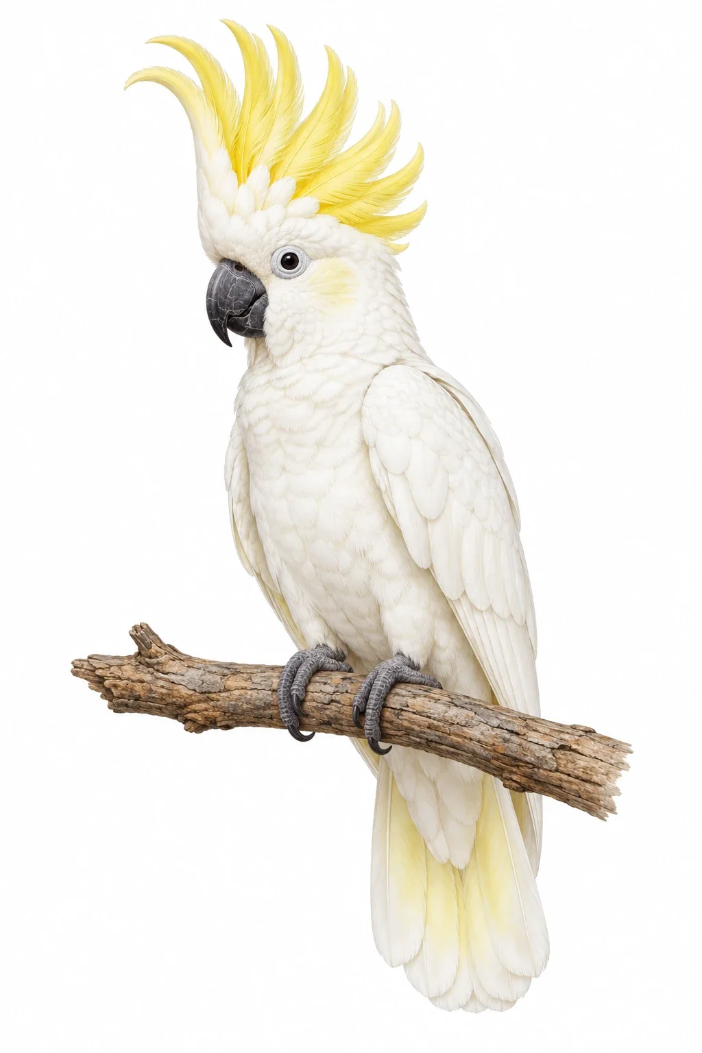 AI interpretation: complete sulphur-crested cockatoo.