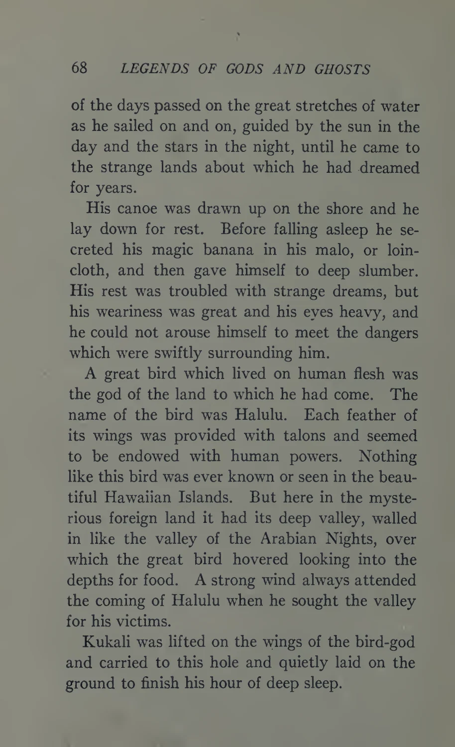 halulu,1915 named narrative passage, printed page68; documentary source-page facsimile
