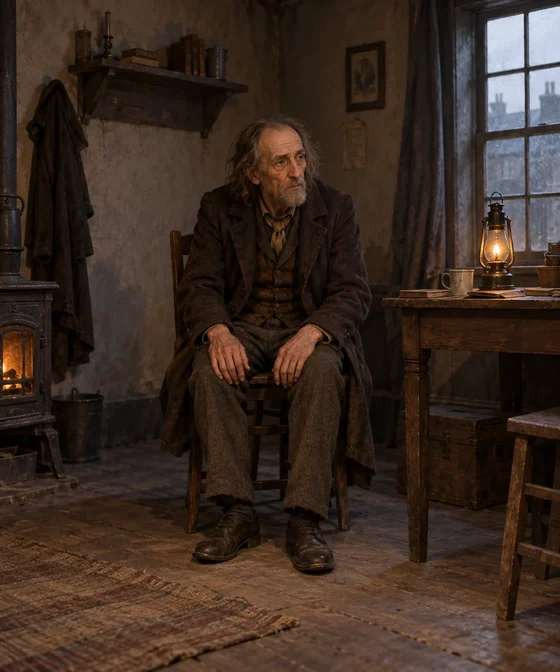 Imagined Fagin in a quiet original-novel portrait.