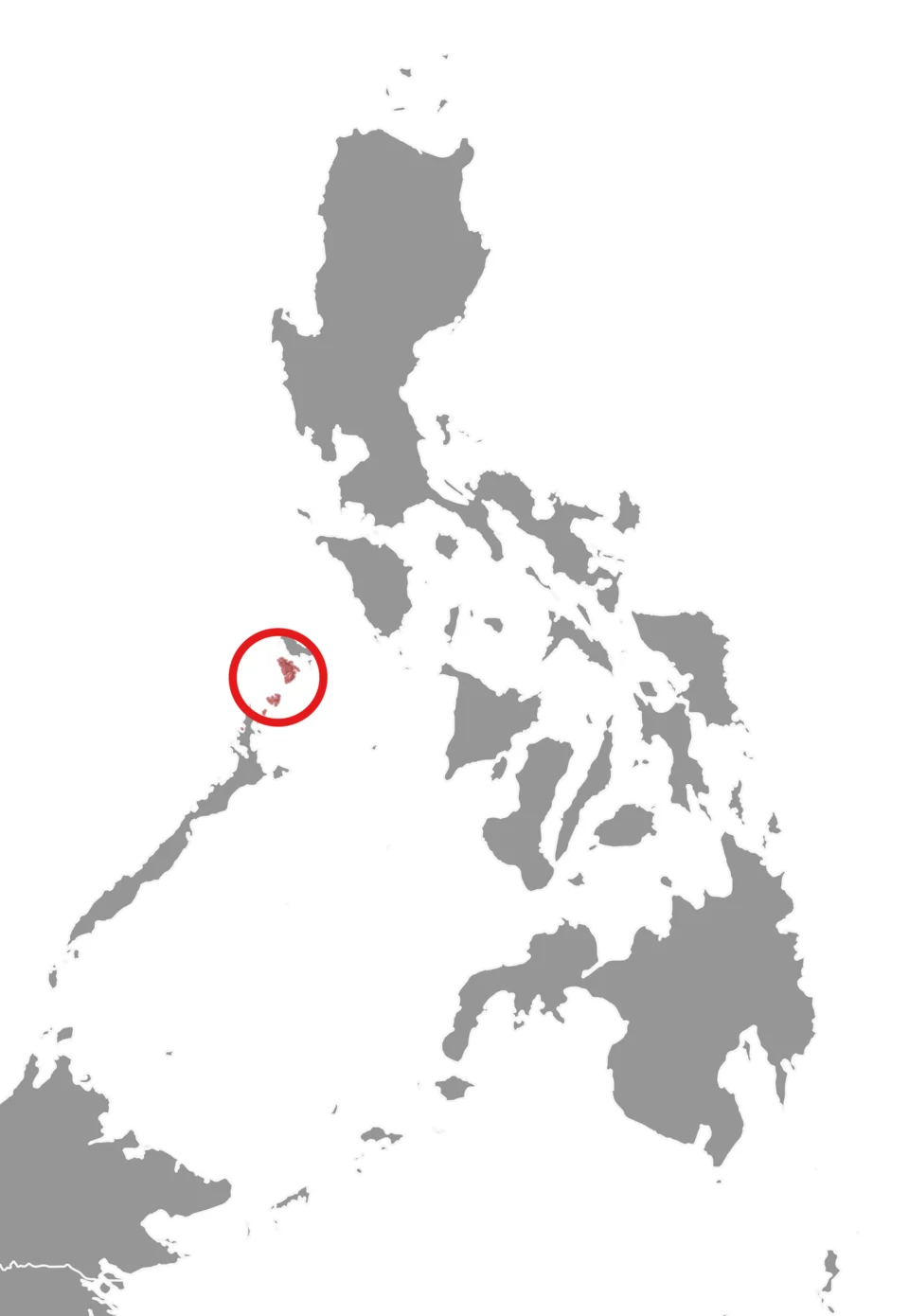 Distribution of Sundasciurus moellendorffi. Red - Extant (resident).
